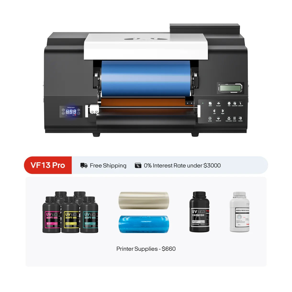 Procolored VF13 Pro Panda UV DTF Direct-to-Film A3 Dual XP600 Printer