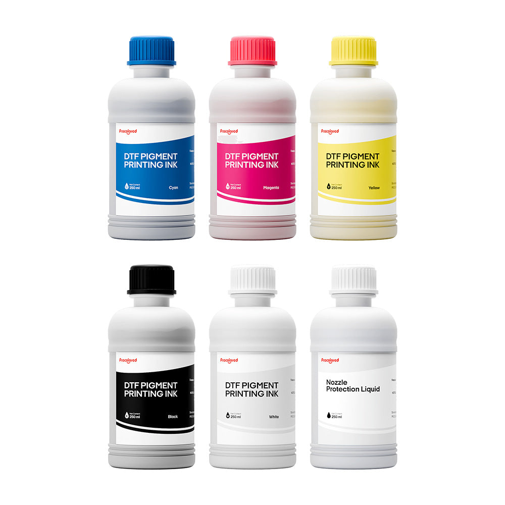 Procolored DTF Ink 250mL CMYKW-NP Starter Set